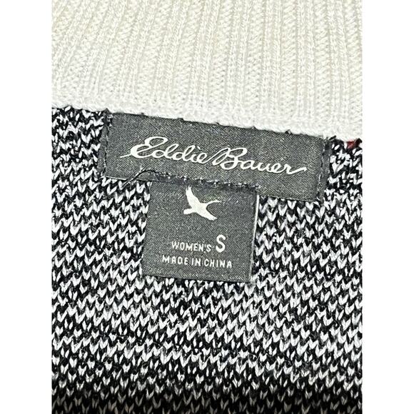 Eddie Bauer Nordic Ski Fair Isle Sweater Womens Small 1/4 Zip Mock Neck Pullover - Picture 13 of 15